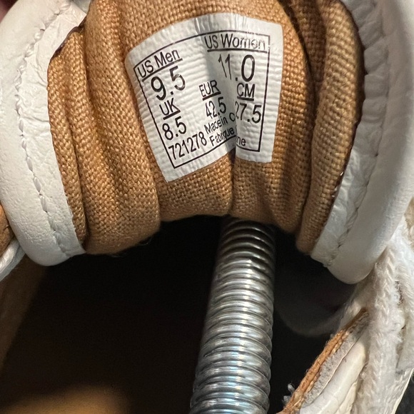 VANS Triple White Leather Old Skool Platform Lace Up Sneakers Shoes, Size 9.5 - Picture 8 of 8